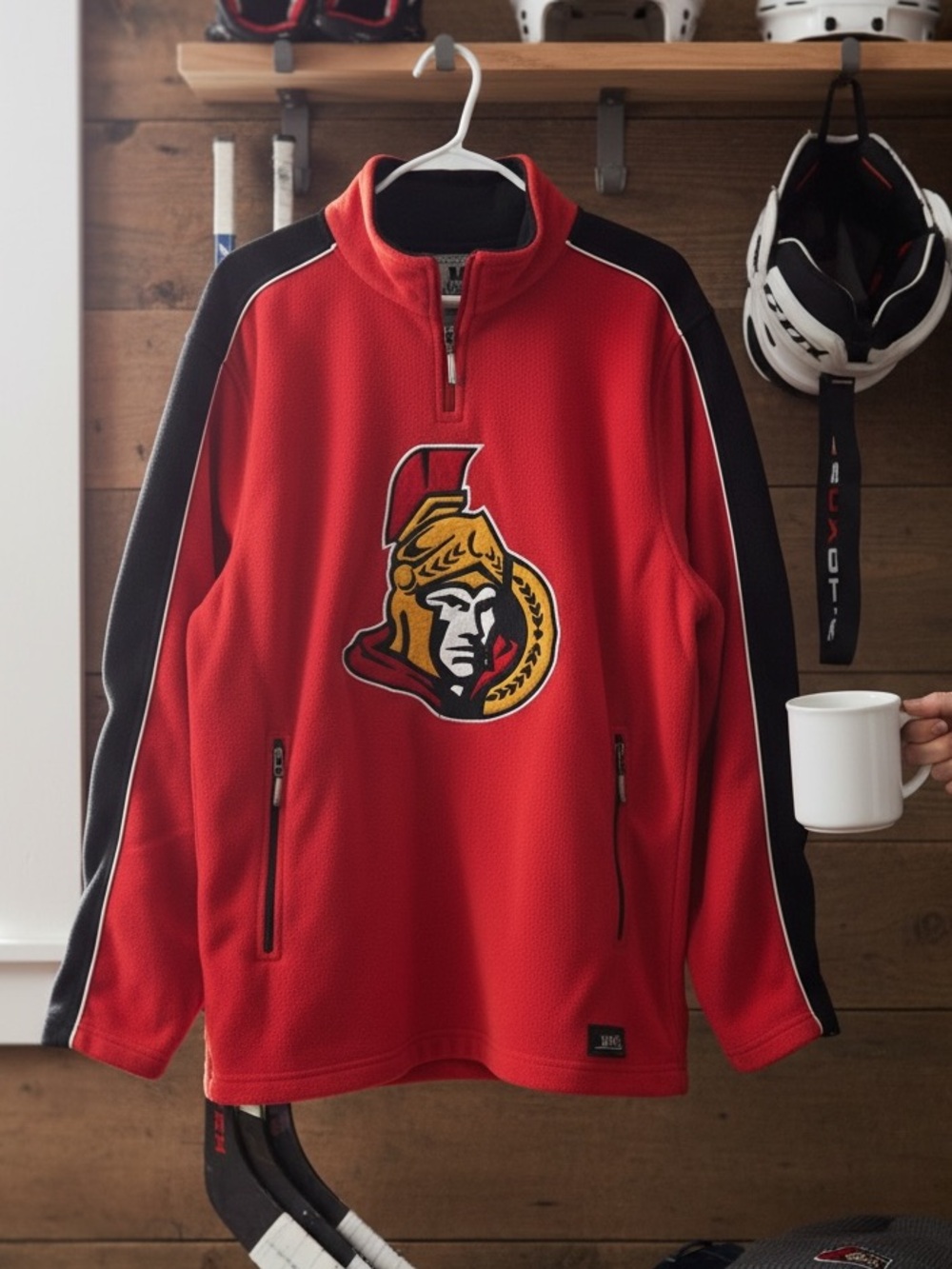 Ottawa Senators NHL Half-Zip Fleece Pullover - Men’s Large